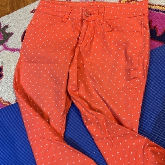 3 For $30”**Lee Shapetastic”Hidden Hold” Coral &White Stretch Ankle Zip Size 8P - Picture 2 of 9